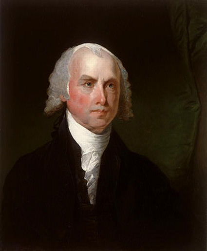James Madison, "Father of the Constitution" and first author of the Bill of Rights