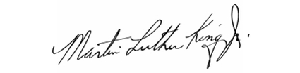 Martin Luther King's signature.