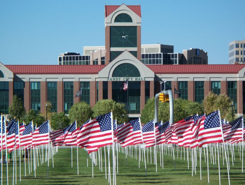 Healing Field in front of the City Hall in Sandy, Utah