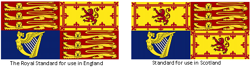 The Royal Standard, in England and in Scotland