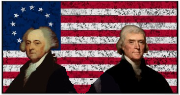 Adams and Jefferson on U.S. Flag
