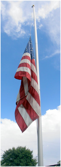 U.S. flag at half-staff