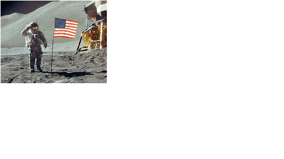 U.S. flag on the Moon