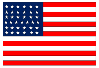 The design for a Thirty-seven Star U.S. flag