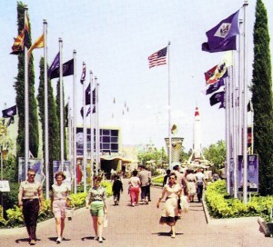 Avenue of Flags, Disneyland, 1956-1966