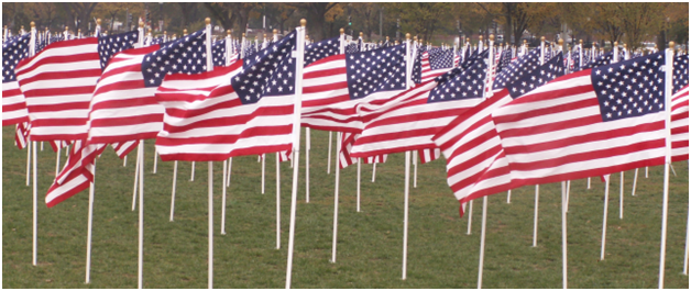 364 U.S. Flags, one for each Utahn Vietnam War veteran