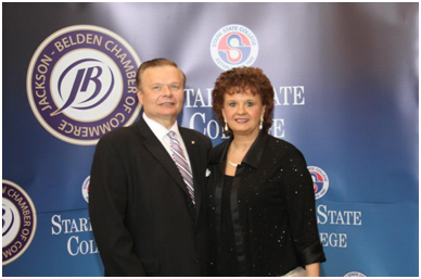 Jim Ondrus and his wife Susan at the Jackson-Beldon Chamber of Commerce, 2012